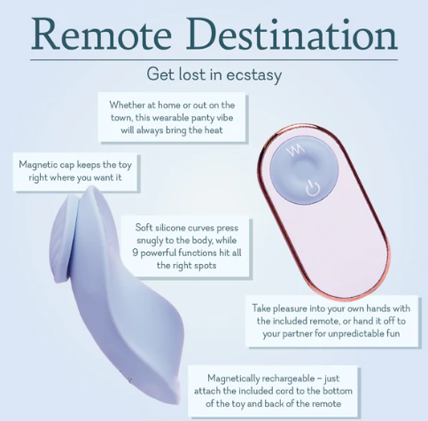 Remote Destination Magnetic Panty Vibrator