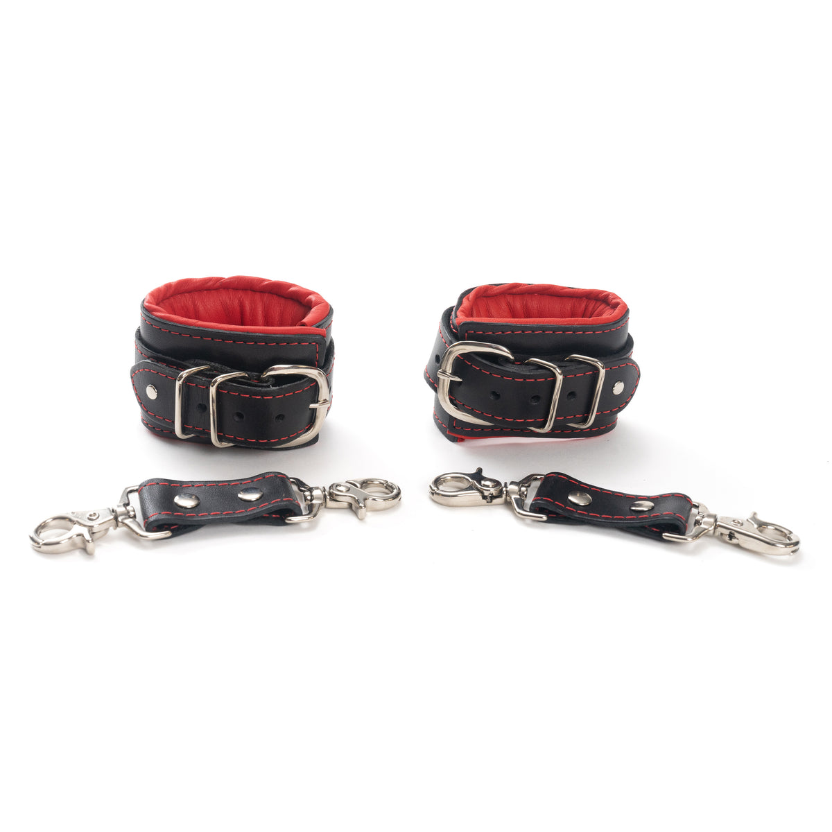 Leather Mercer wrist cuffs with connectors