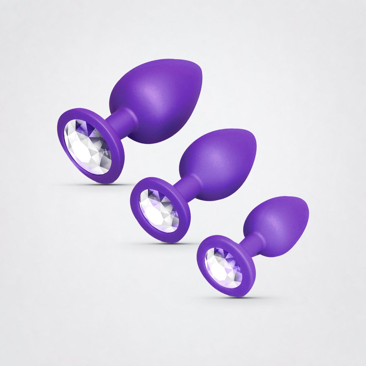 b-Vibe Jeweled Butties Bundle | Purple on The Luv Coach gray studio background