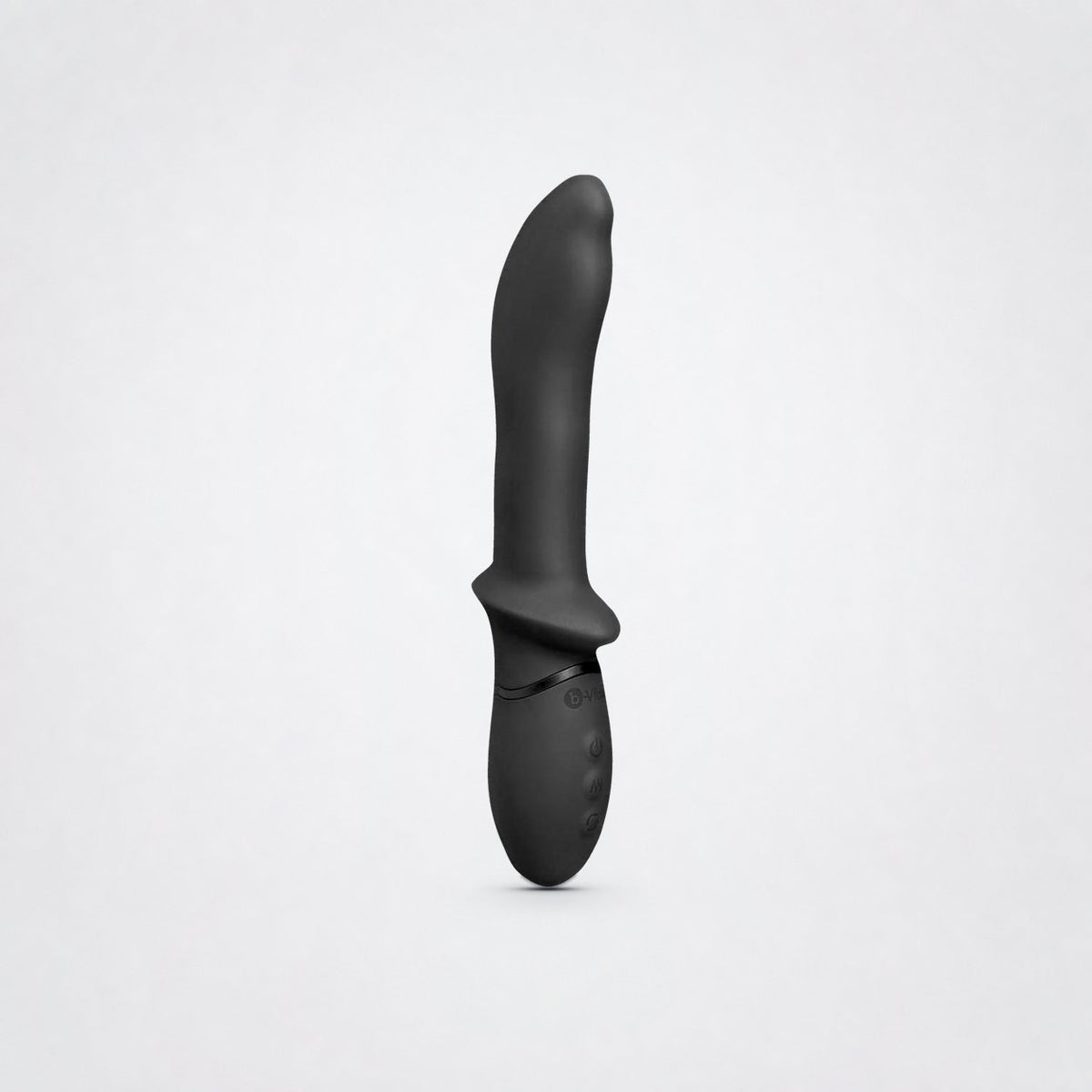 b-Vibe Rimming P-Spot Vibe | Black on The Luv Coach gray studio background