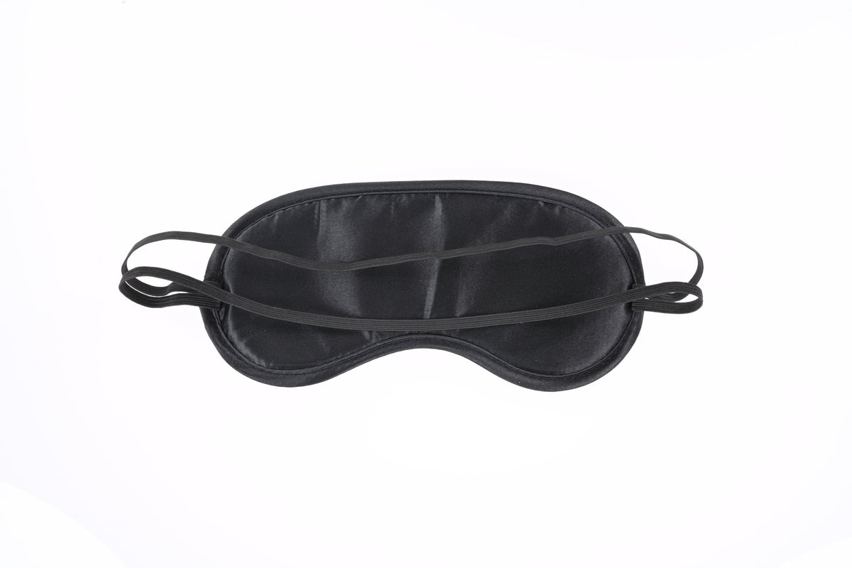 Sportsheets S&M Satin Blindfold | Black: Black satin blindfold, inside