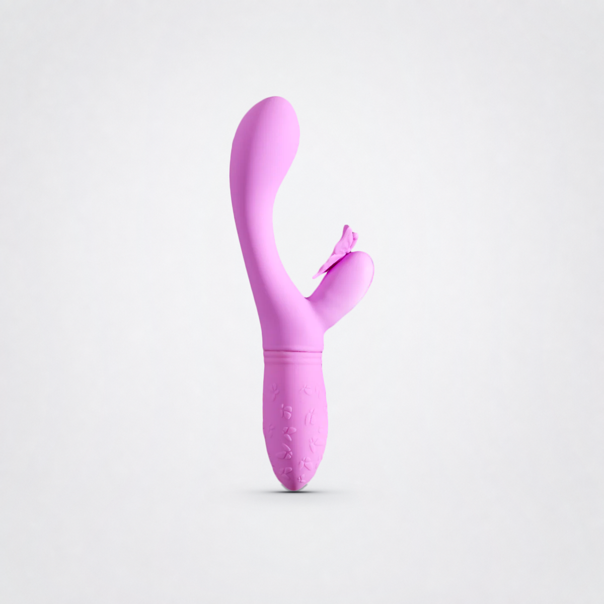 Pink Flutter Vibe on a soft gray studio background