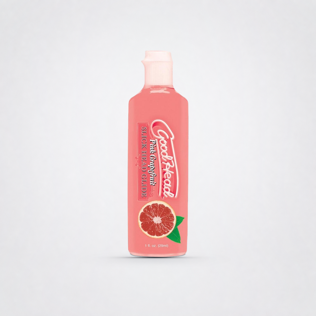 GoodHead grapefruit glide on the Luv Coach grey studio background