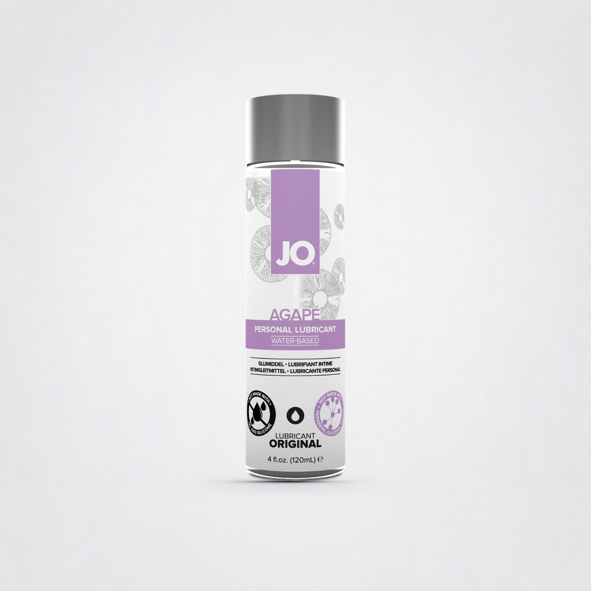 Jo Agapé Amazing Water Based pH balanced Lubricant on The Luv Coach approved neutral studio background