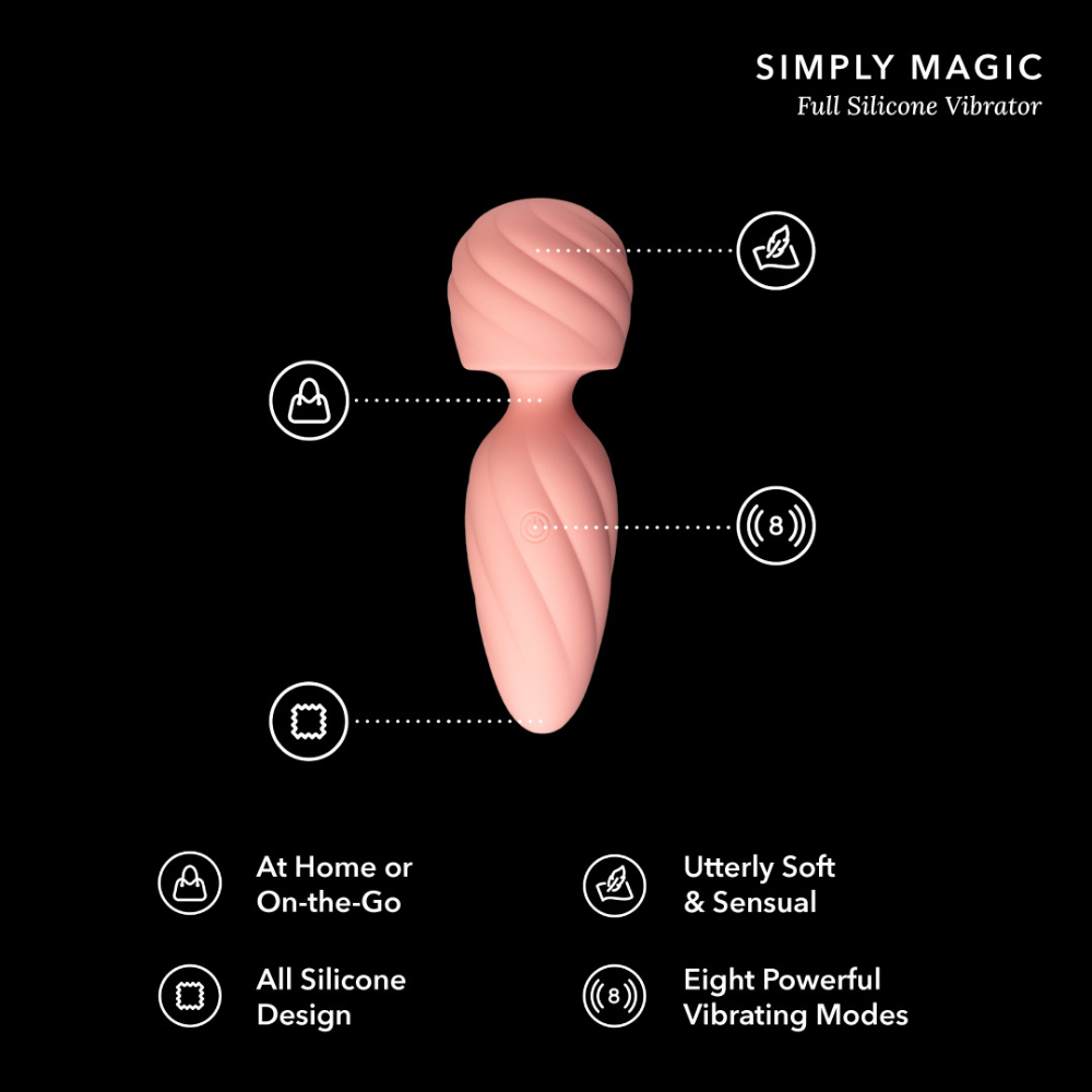 Simply Magic wand vibrator features and design details
