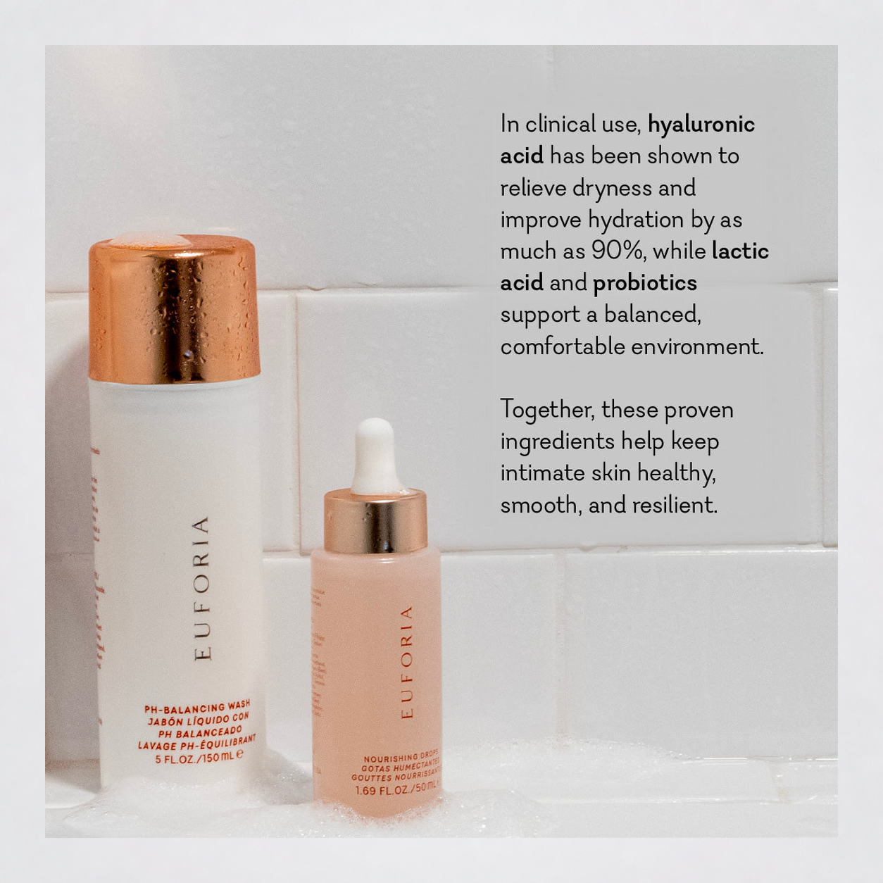 Euforia Nourishing Drops hydration and balance information