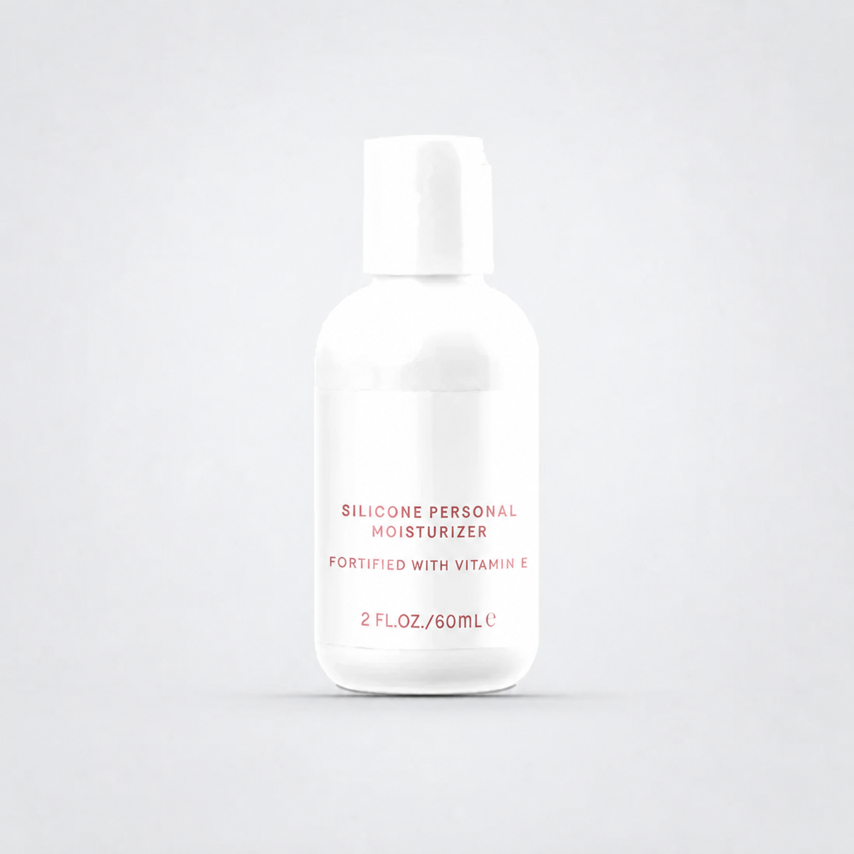 Silicone Deluxe Personal Moisturizer with Vitamin E on a light neutral studio background
