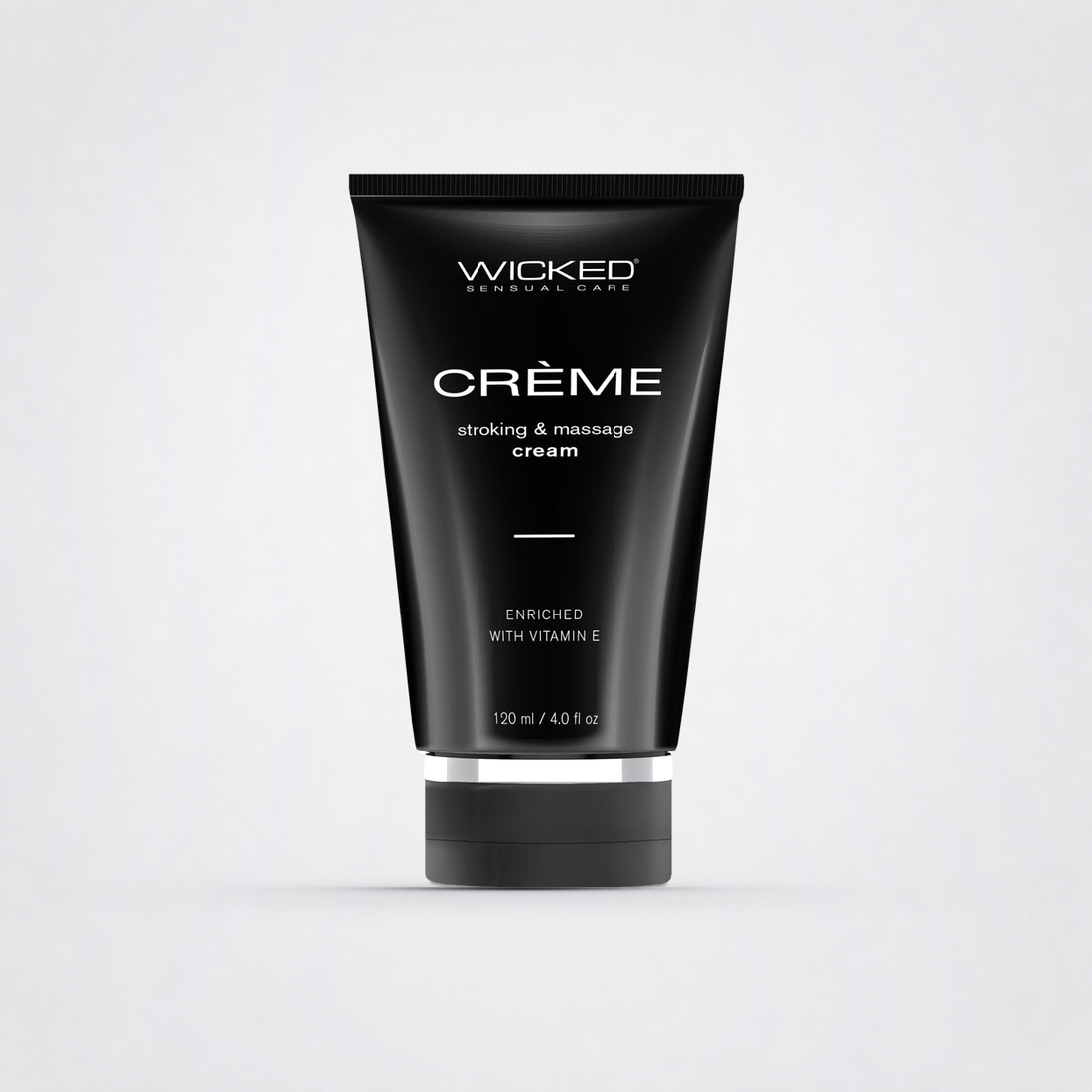 Front of Wicked Crème stroking and massage cream on The Luv Coach neutral studio background