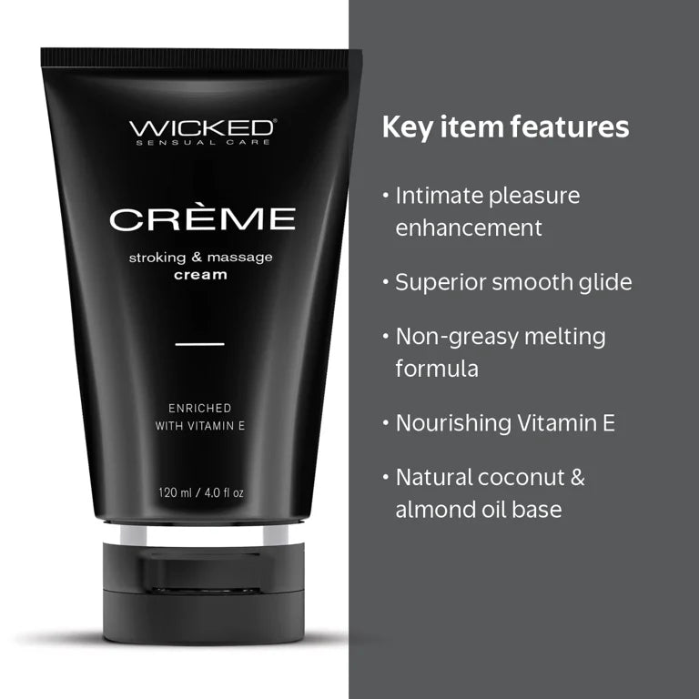 Wicked Crème key item features and product tube