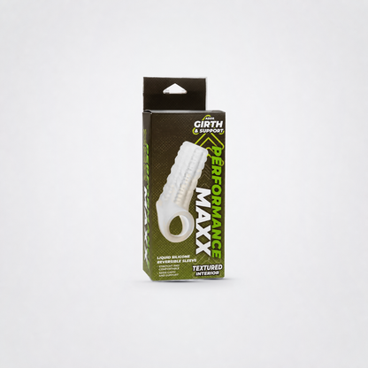 Performance Maxx reversible silicone sleeve retail package, CalExotics wordmark removed