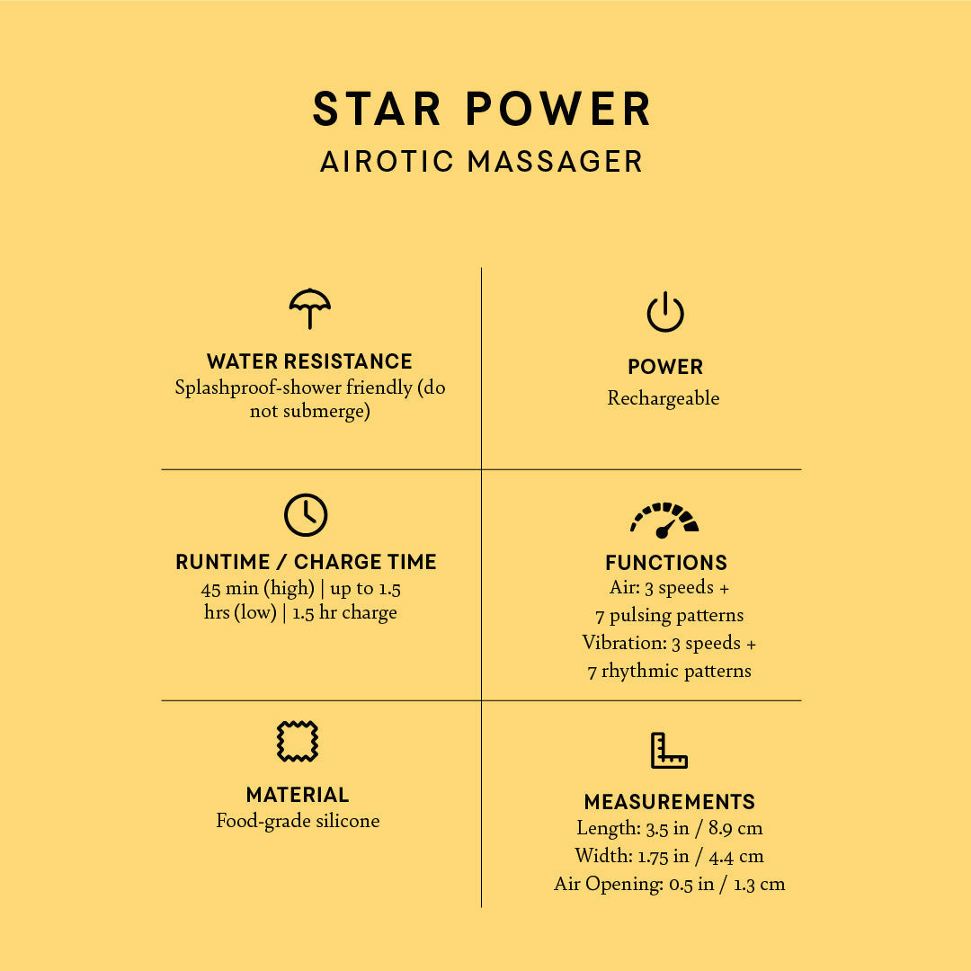 Star Power Airotic Vibrator air-pressure information