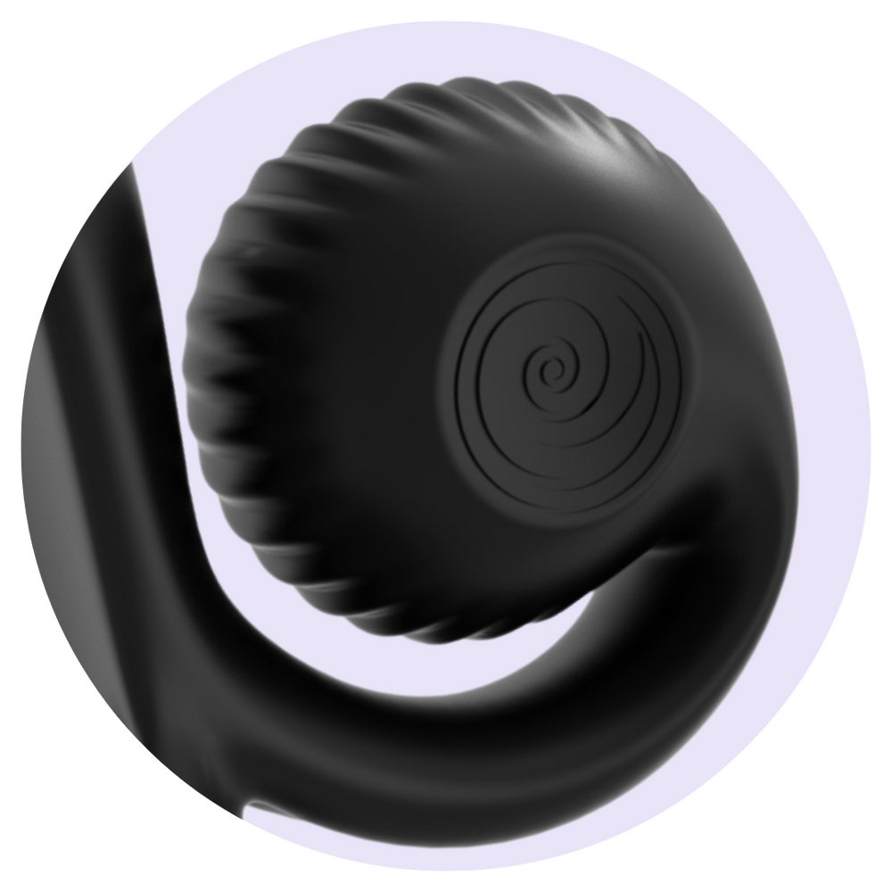 Snail Jovi textured shell close-up showing soft ridges and spiral control button