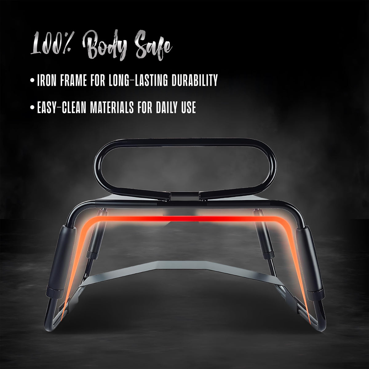 Surrender Sex Chair metal frame and easy-clean material features