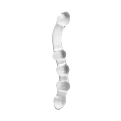 Temp & Tease Ribbed Glass D!ldo