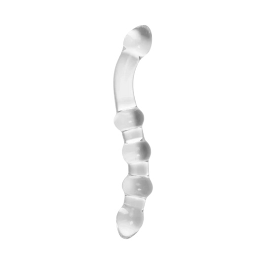 Temp & Tease Ribbed Glass D!ldo