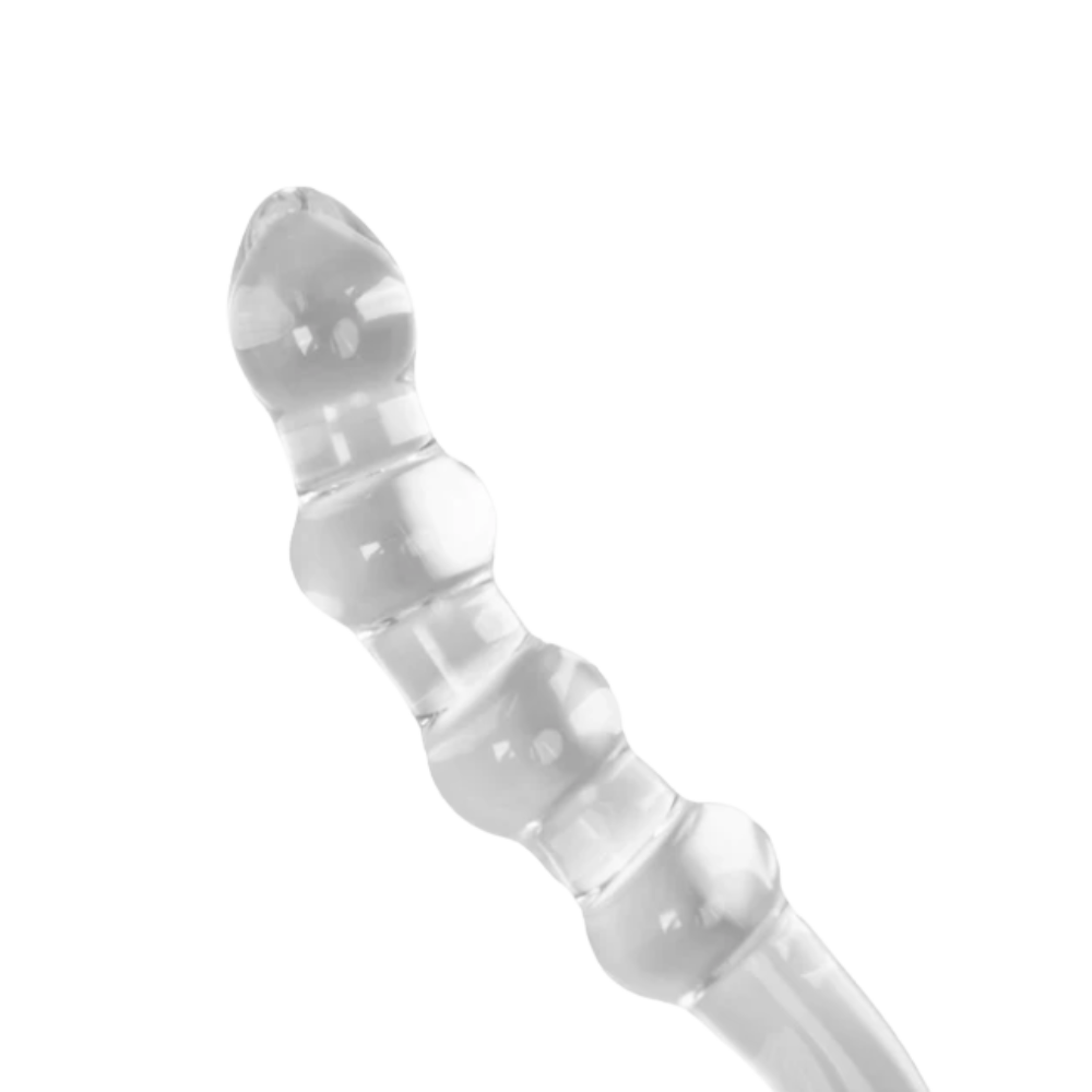 Temp & Tease Ribbed Glass D!ldo