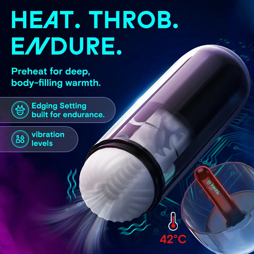 Cocoon Deluxe Throbbing Warming App Control Masturbator
