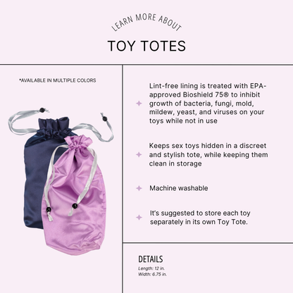 Toy Tote -Keeps your stash clean antimicrobial lining