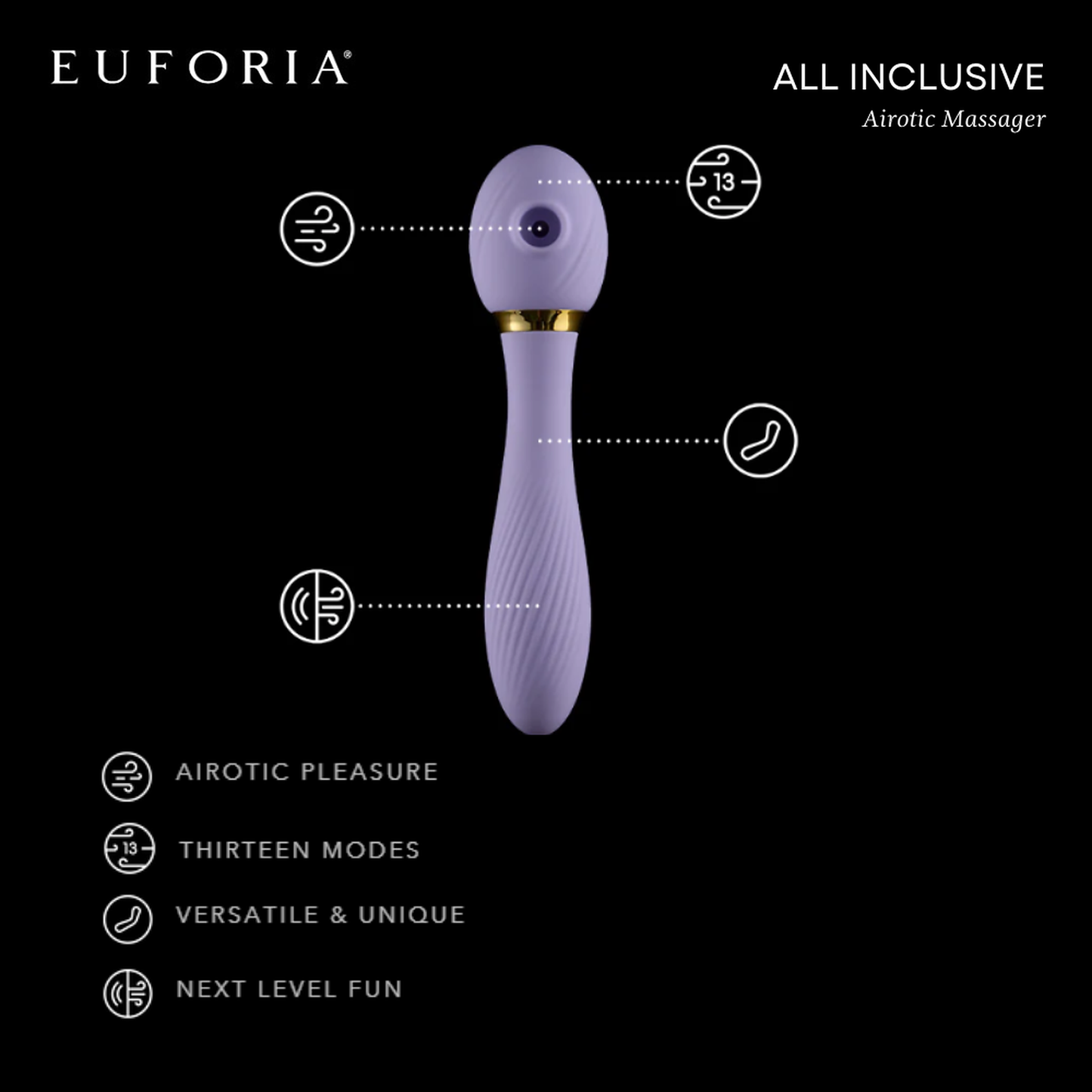 All Inclusive Air Vibe Purple features and controls