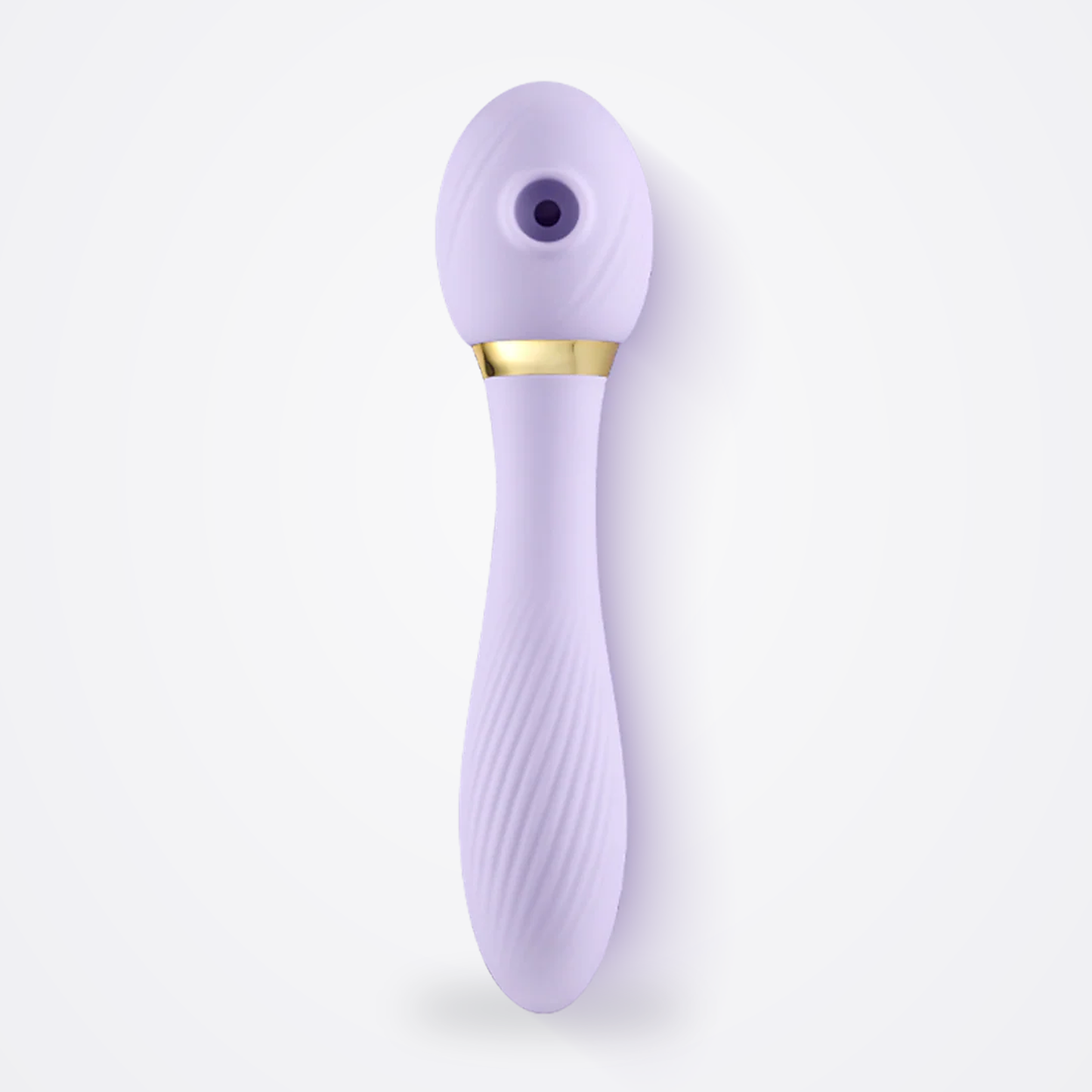 All Inclusive Air Vibe in Purple on The Luv Coach cool-gray studio background