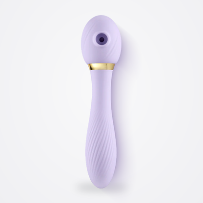 All Inclusive Air Vibe in Purple on The Luv Coach cool-gray studio background
