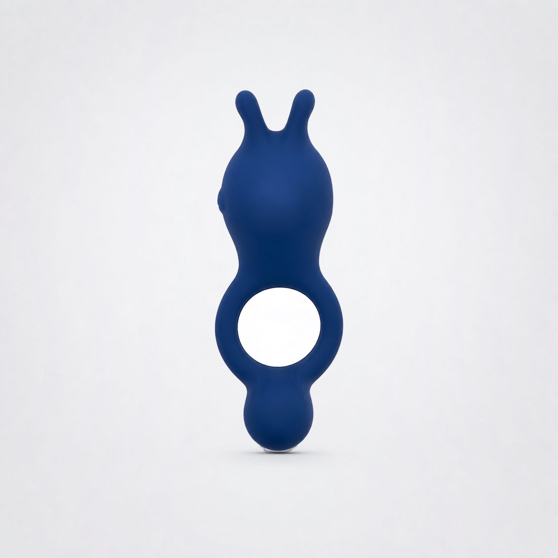 Big Finish dual motor vibrating C-ring in blue on the Luv Coach neutral studio background