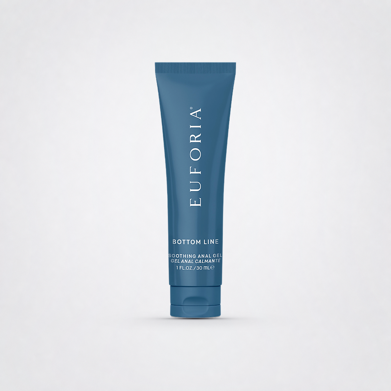 Bottom Line - Backdoor booty relaxant gel on a light neutral studio background