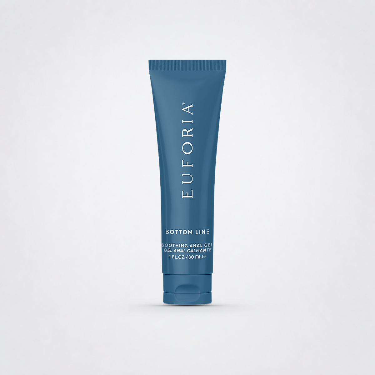 Bottom Line - Backdoor booty relaxant gel on a light neutral studio background