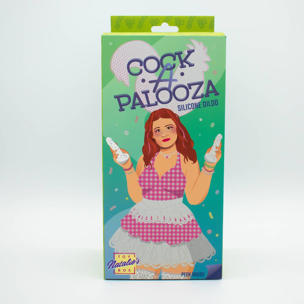 Cock-A-Palooza silicone dildo retail package front