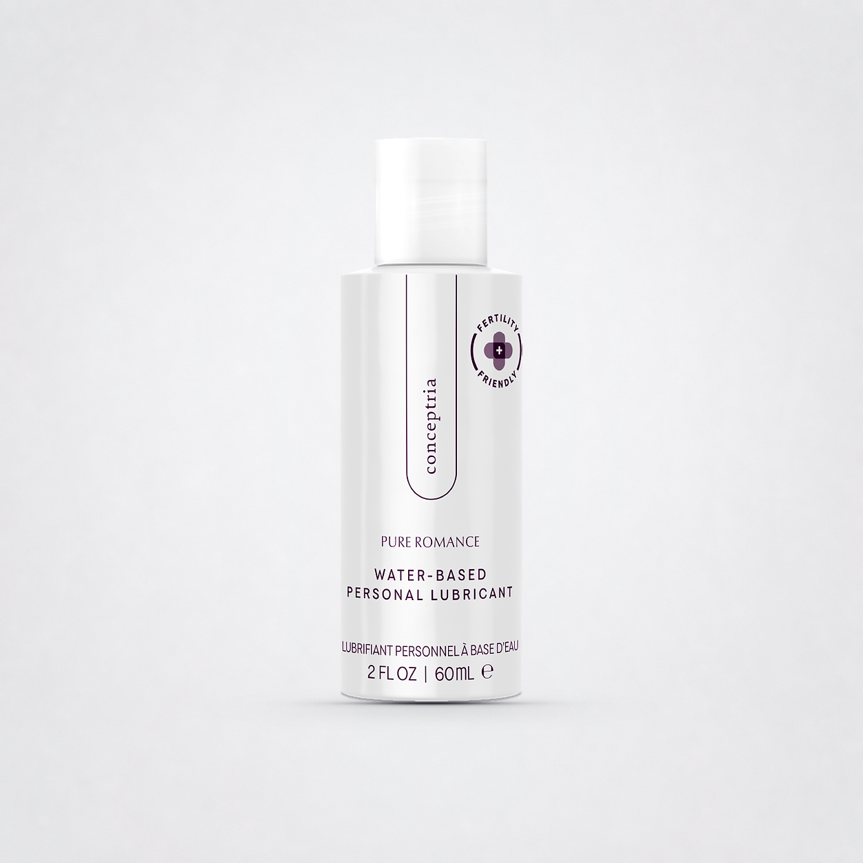 Conceptria--trying to conceive lubricant on The Luv Coach approved neutral studio background