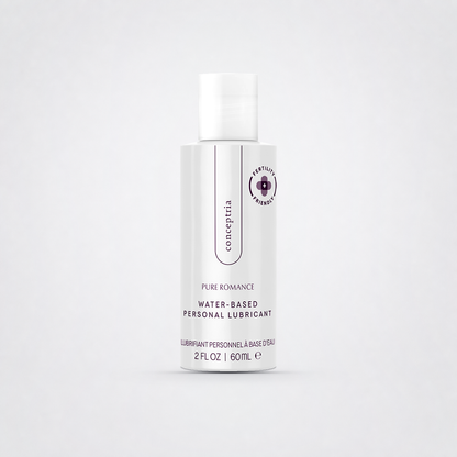 Conceptria--trying to conceive lubricant on The Luv Coach approved neutral studio background