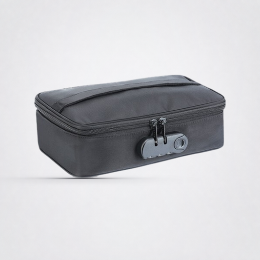 Closed Discreet Storage Box on the Luv Coach grey studio background