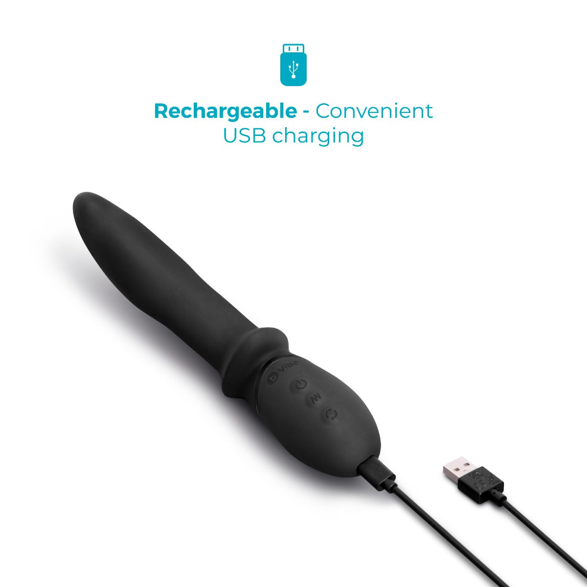 b-Vibe Rimming P-Spot Vibe | Black: USB charging detail