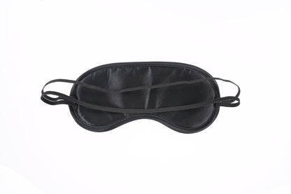 Sportsheets S&amp;M Satin Blindfold | Black: Black satin blindfold, inside