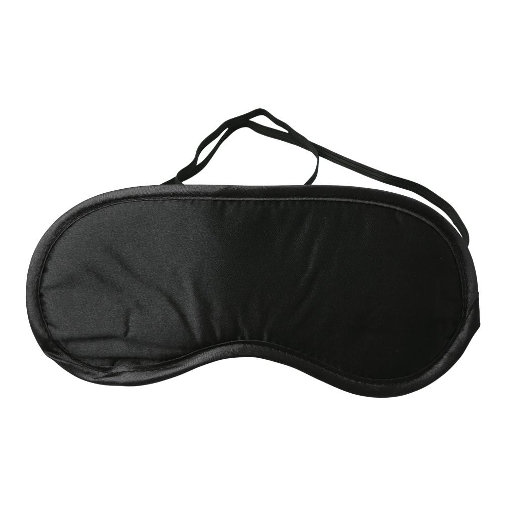 Sportsheets S&amp;M Satin Blindfold | Black: Blindfold with elastic straps