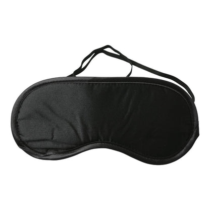 Sportsheets S&amp;M Satin Blindfold | Black: Blindfold with elastic straps