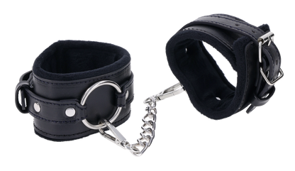 Sportsheets Shadow Handcuffs: Pair of black Shadow Handcuffs joined by chain