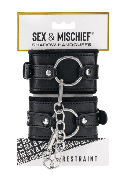 Sportsheets Shadow Handcuffs: Front of retail packaging