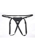 Sportsheets Dual Desires Strap-On Harness | Black: Black Dual Desires harness with rings and adjustable straps