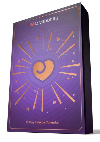 Lovehoney Indulge Advent Calendar 2026 | 12 Days: Closed purple 2026 Indulge calendar