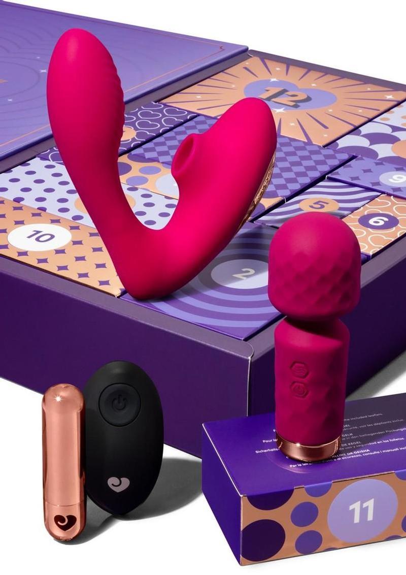 Lovehoney Indulge Advent Calendar 2026 | 12 Days: Indulge stimulator, mini wand and remote bullet