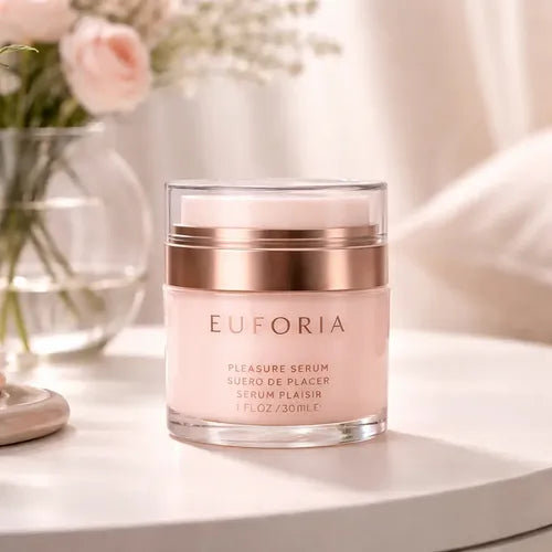 Pleasure Serum on a sunlit table