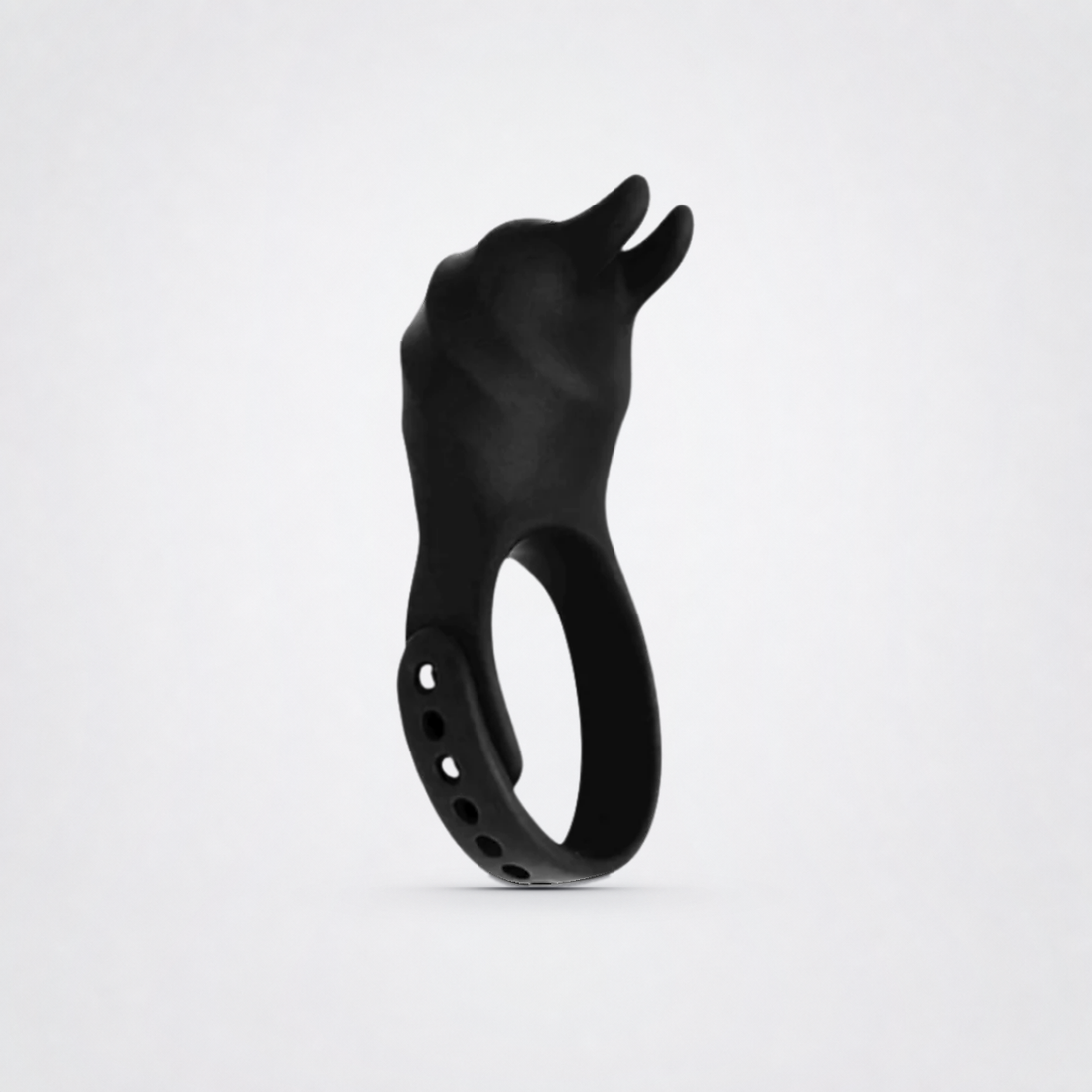 Dark Knight adjustable C-ring in black on the Luv Coach neutral studio background