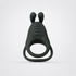 Night Cap vibrating dual C-ring in black on the Luv Coach neutral studio background