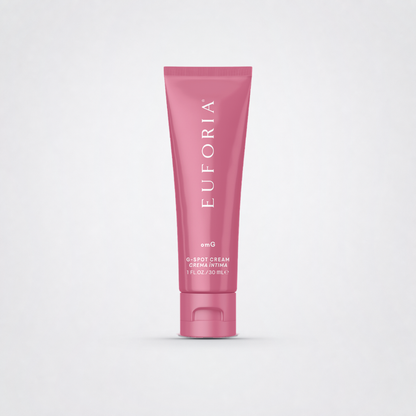 Euforia omG G-Spot Cream on The Luv Coach approved neutral studio background