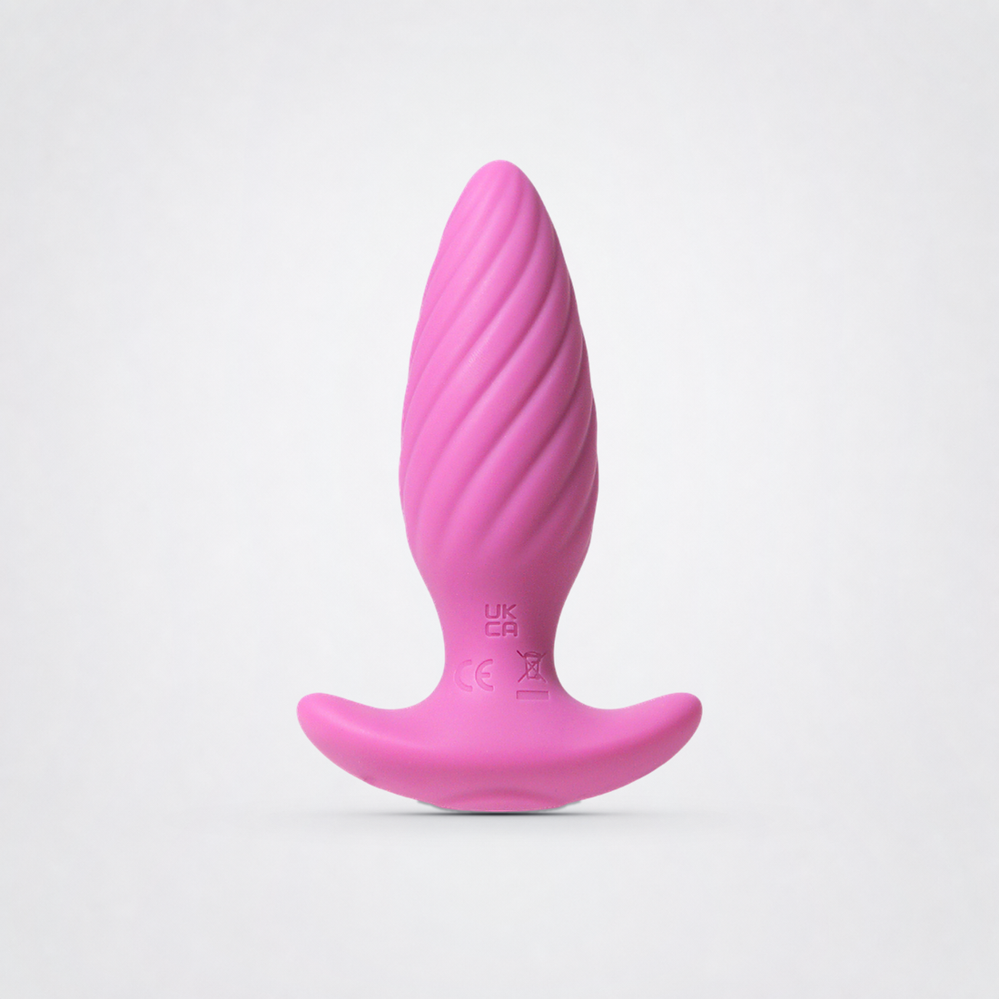 Plot Twist - Silicone Vibrating Butt Plug on a light neutral studio background
