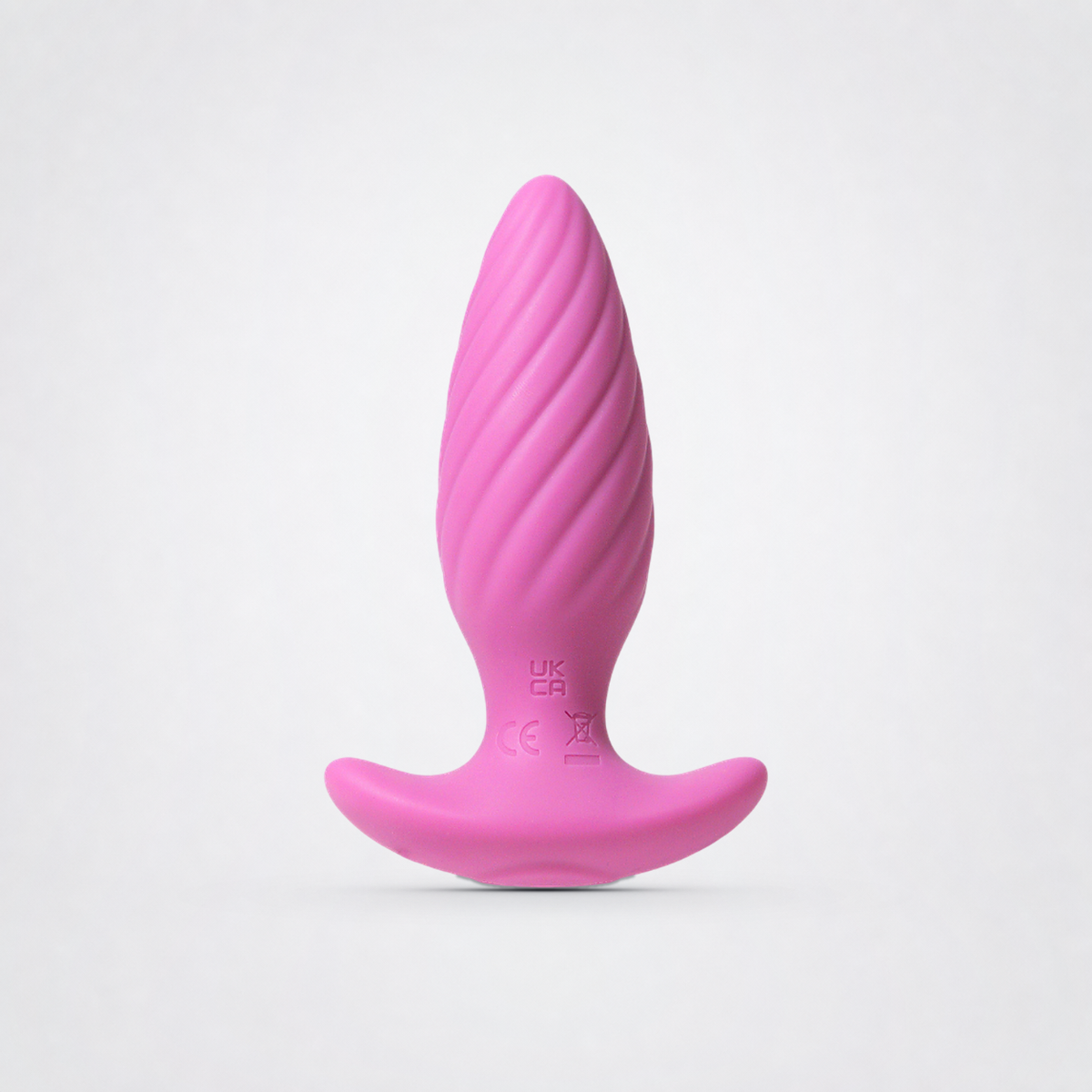Plot Twist - Silicone Vibrating Butt Plug on a light neutral studio background