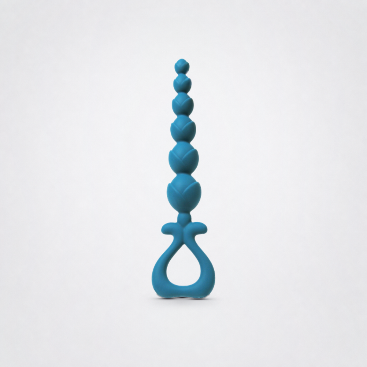 Twilight Tryst Deluxe Silicone Anal Beads on a light neutral studio background