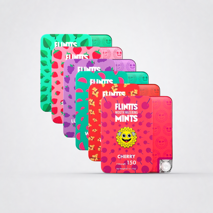 Flintt Mints - bye bye dry mouth on The Luv Coach approved neutral studio background