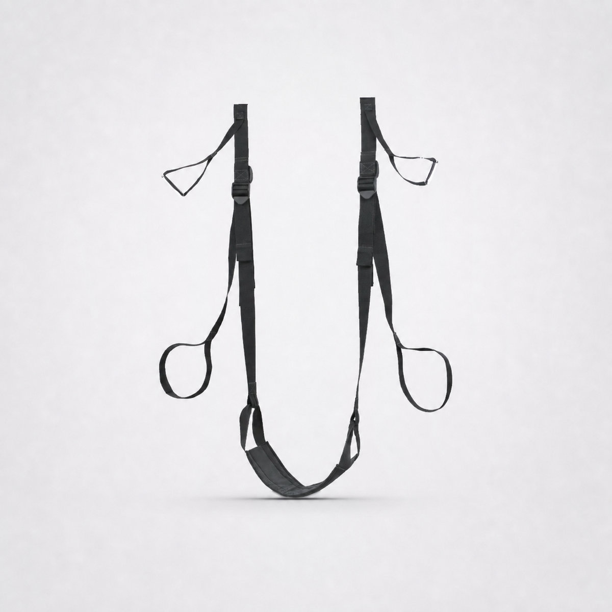Frequent Flyer Door Swing with complete straps on The Luv Coach neutral studio background